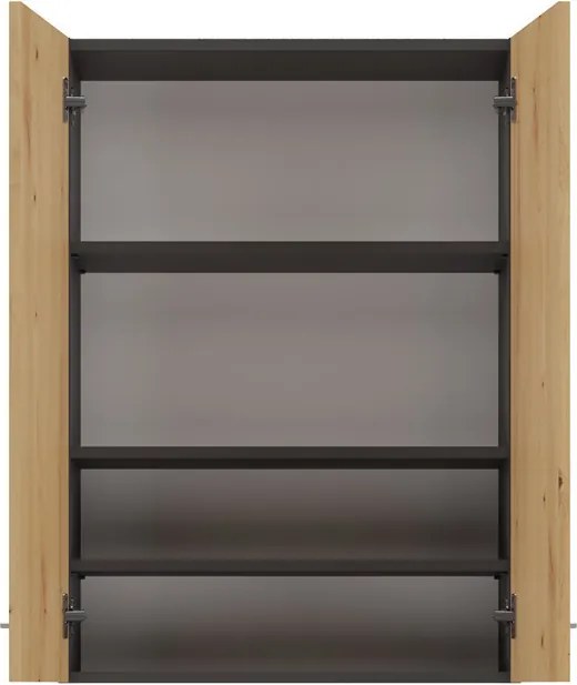 Pola mini DD felső fürdőszoba szekrény, antracit-tölgy