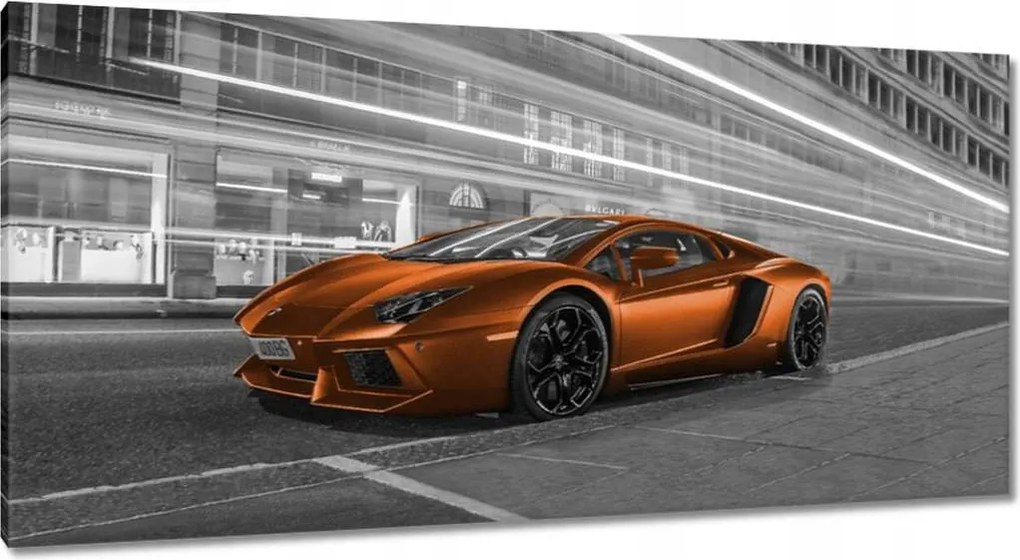 Vászonkép 115x55 Narancssárga autó