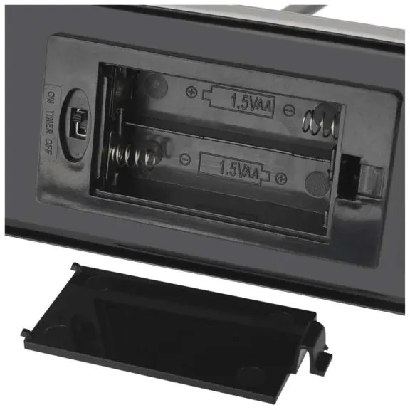 LED karácsonyi gyertyatartó 6xLED/2xAA fekete