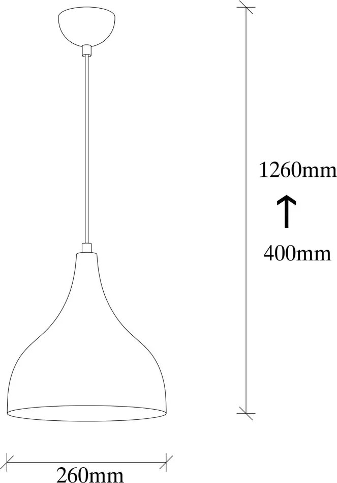 Sağlam 3760 fekete-arany fém függőlámpa, Ø26 cm