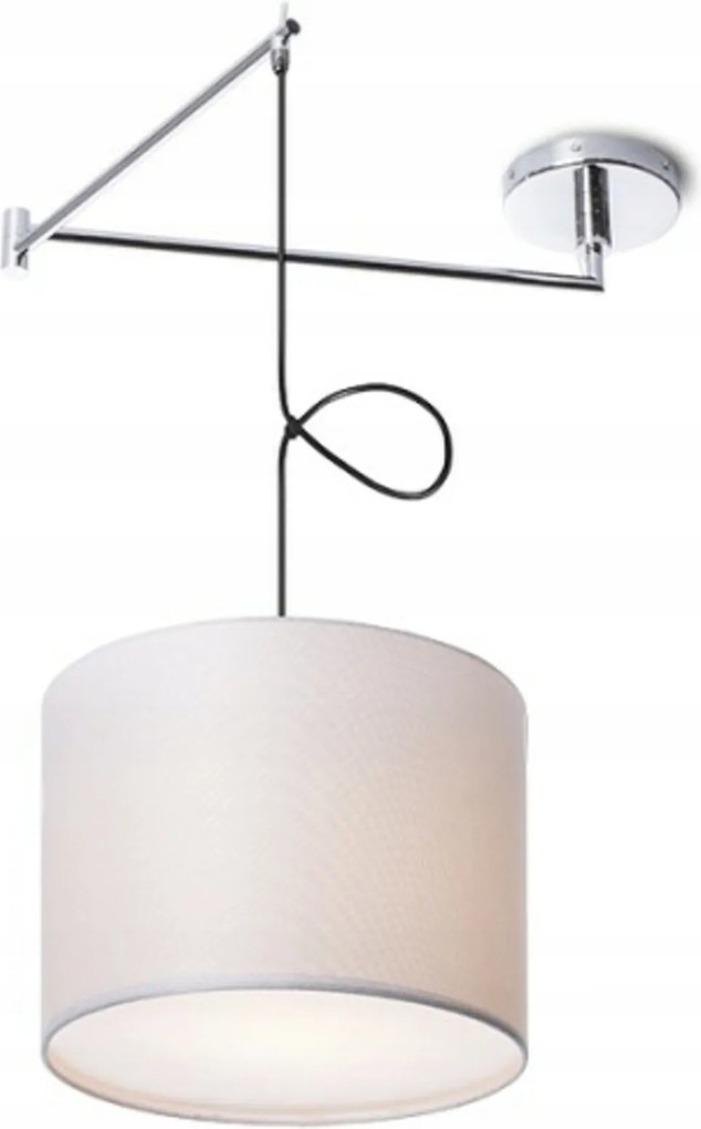 Rendl Broadway függeszték karral fehér/króm E27 42W