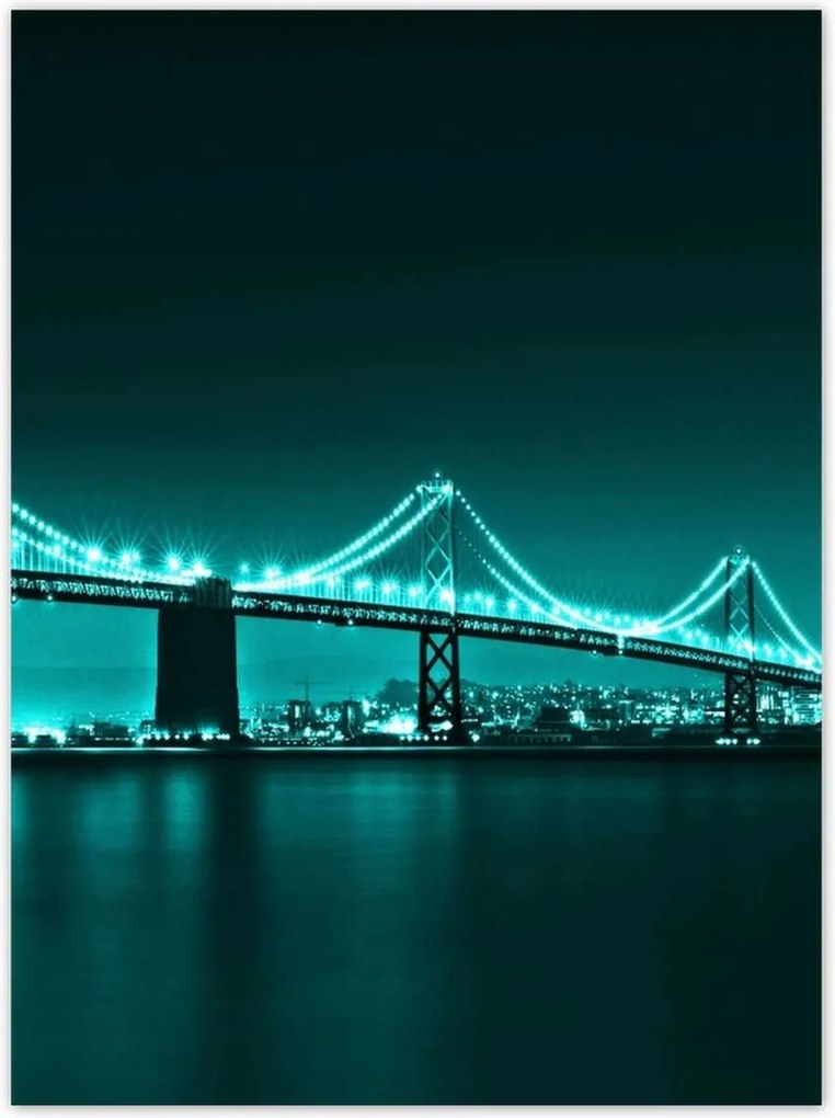 Poszterek 100x135 Türkiz kilátás híd