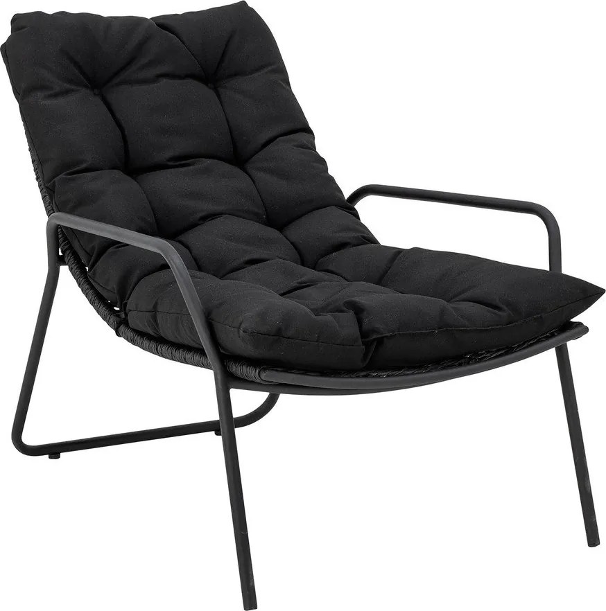 Fekete kerti napozóágy lábtartóval Boel - Bloomingville