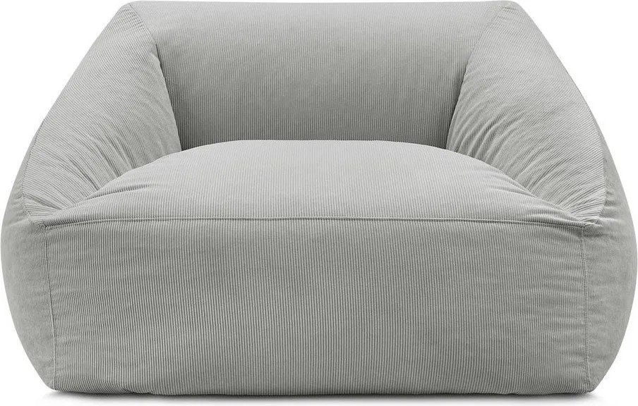 Világosszürke kordbársony babzsákfotel Lilibet – Bobochic Paris