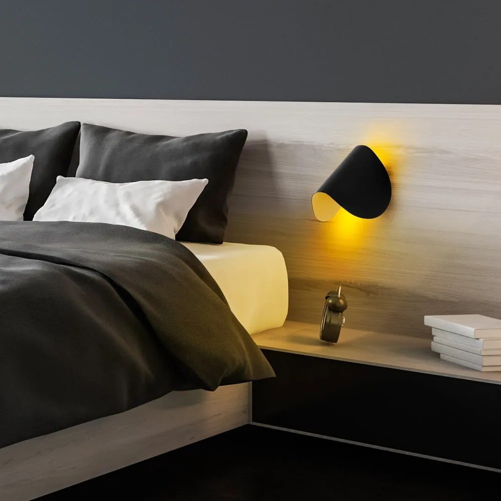 Fekete LED fali lámpa Heybe – Opviq lights