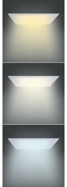 Solight WD143 - LED beépíthető mennyezeti lámpatest 18W/230V 3000/4000/6000K 22,5x22,5 cm fehér