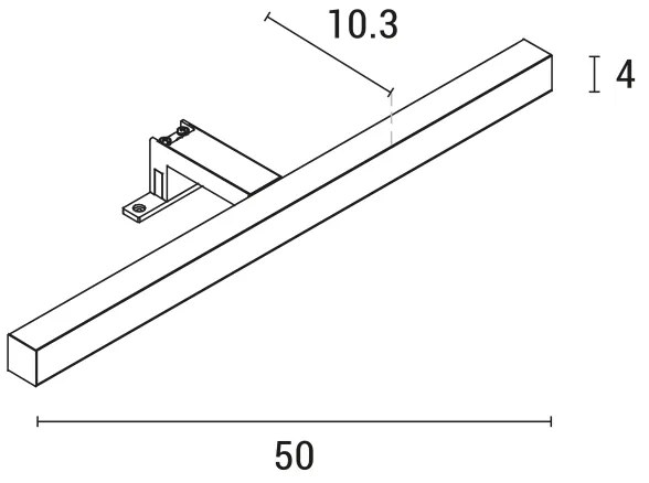 LED Fürdőszobai tükörmegvilágítás LED/7W/230V 4000K 50 cm IP44 króm