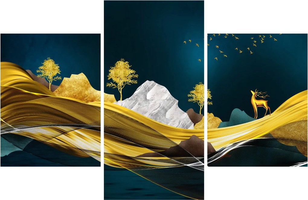 Kép - Szarvas a tájban (90x60 cm)