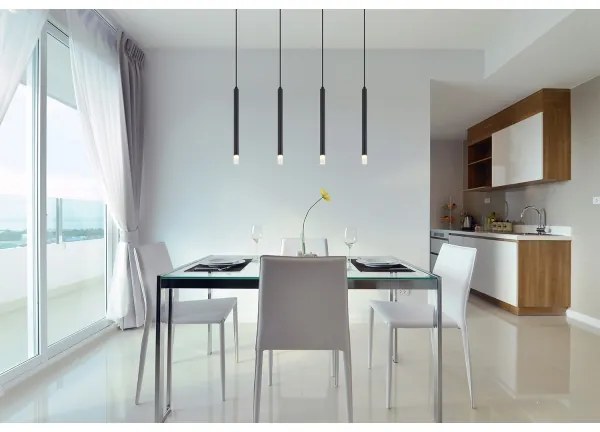 Globo 15629-4 - Csillár zsinóron BLAKE 4xG9/4W/230V fekete