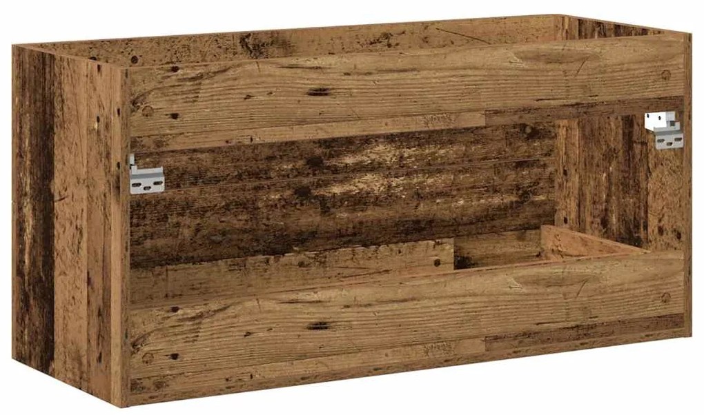 antik fa szerelt fa mosdószekrény 100x38,5x48 cm