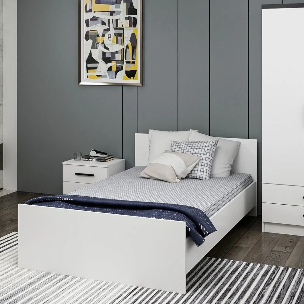 Fehér egyszemélyes ágy 120x200 cm Kale – Kalune Design
