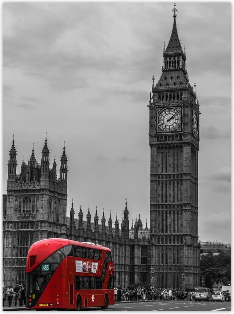 Poszterek 100x135 London Piros busz
