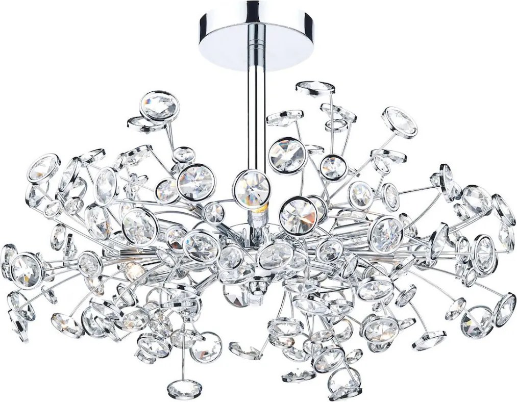 DAR LIGHTING OBE0650 OBEROI Kristály Csillár Csiszolt króm G9 IP20