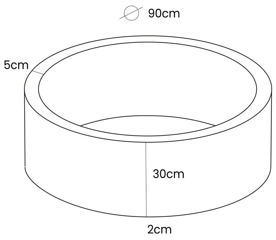 Bézs bársony labdamedence ø 90x30 cm Montessori – Meowbaby