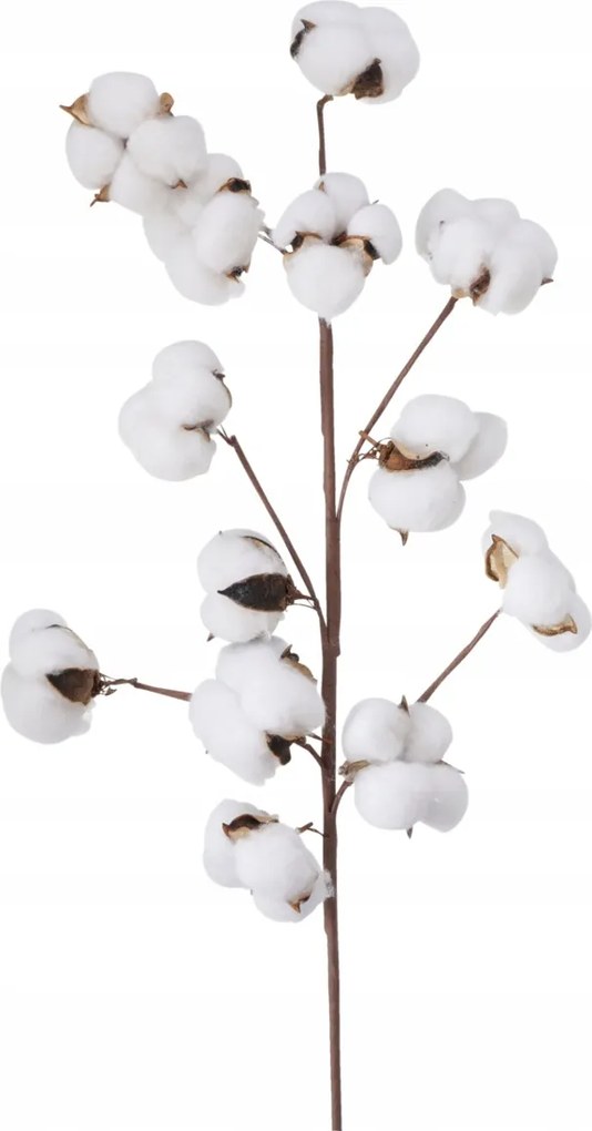 Pamut Ág Mesterséges Dekoratív Fehér Természetes Megjelenés 16X6X68 CM