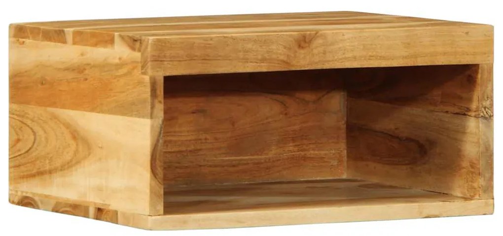 tömör akácfa falra szerelhető TV-szekrény 40x30x19 cm