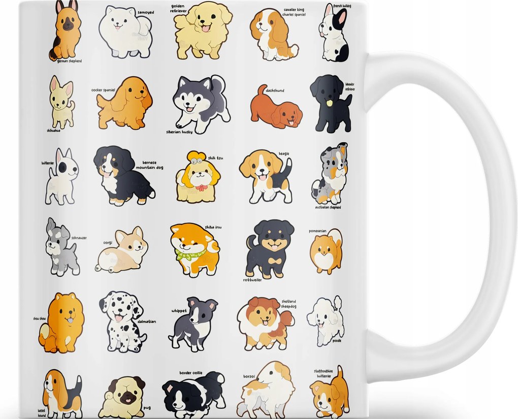 Kerámia Bögre Kutyusok Népszerű Kutyus Fajták Aranyos Kutyák Név A Bögrén