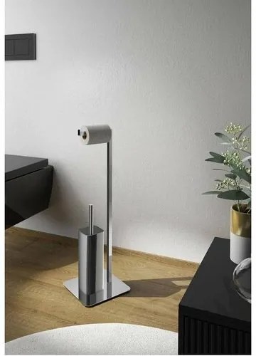 GEDY 133213 Felix állvány WC-papír tartóval ésWC-kefe tartóval, szögletes, króm
