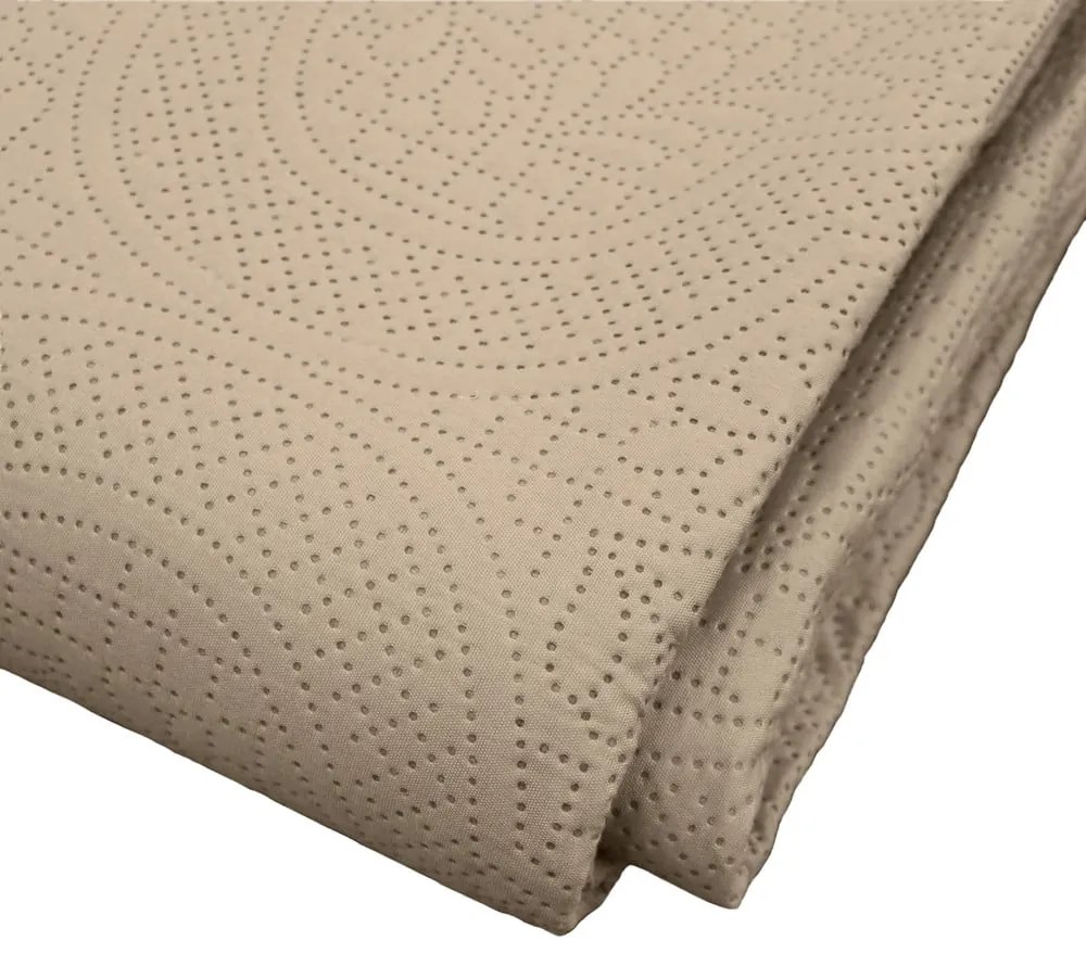 Bézs mikroszálas steppelt ágytakaró és párnahuzat szett 240x220 cm Romane – douceur d'intérieur