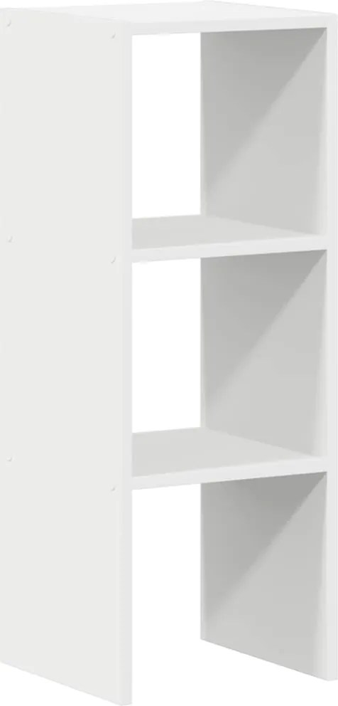 vidaXL fehér színű szerelt fa könyvespolc halmozható 30 x 30 x 80 cm