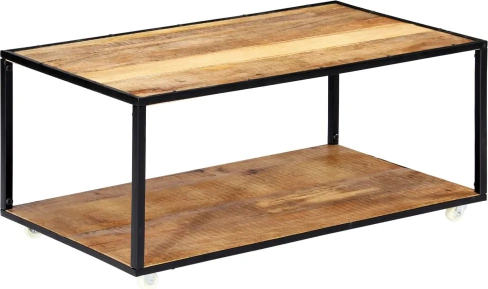 vidaXL tömör újrahasznosított fa dohányzóasztal 90 x 50 x 40 cm