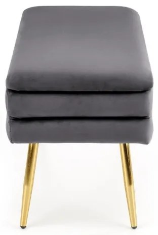 Steppelt pad tárolóhellyel VELVA 37x78 cm szürke/arany