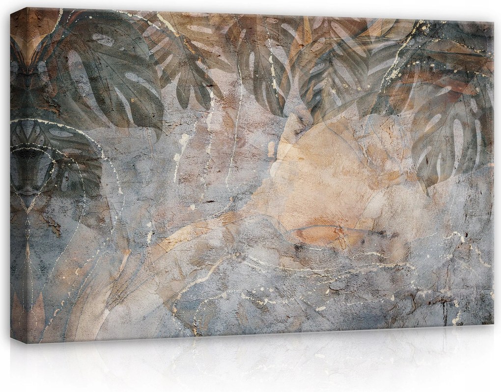 Vászonkép 60x40 Absztrakt botanika levelek textúra természet föld színek