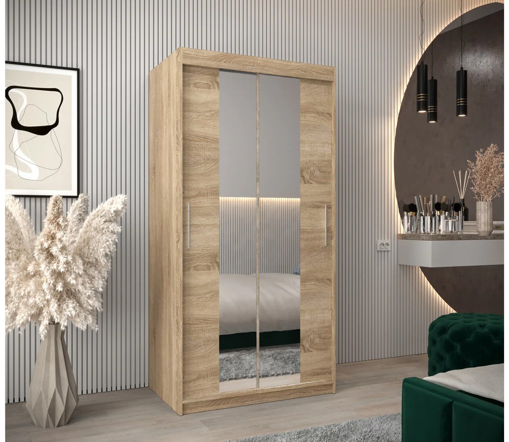 Ruhásszekrény 100 cm Toki 1 (szonoma tölgy + szonoma tölgy). 1064886
