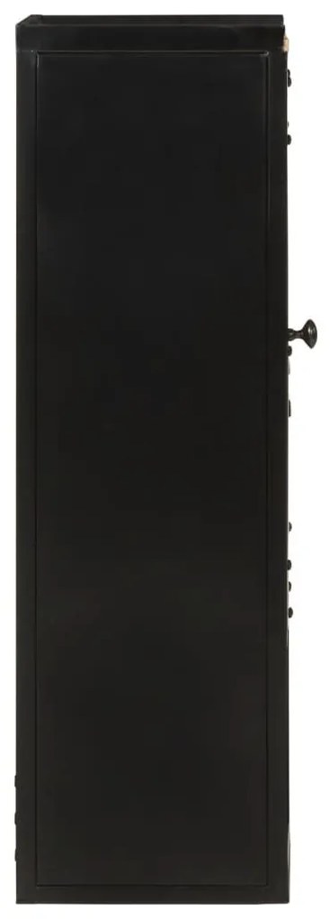 Vas és tömör mangófa fürdőszobai szekrény 40 x 27 x 90 cm