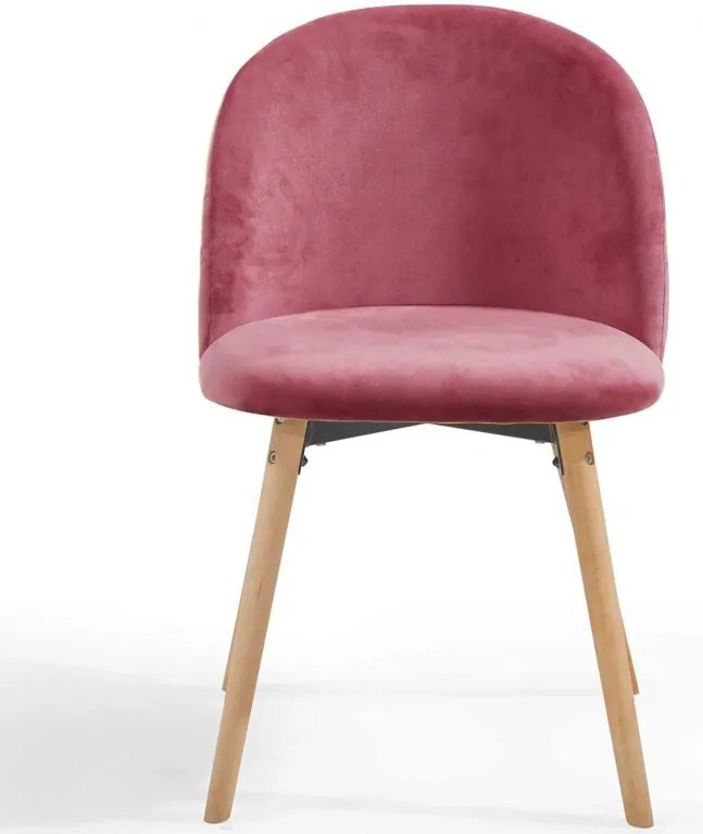 MIADOMODO Étkezőszék készlet bársony 2 db rózsaszín