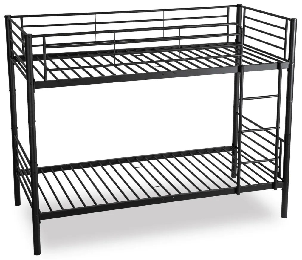 Emeletes Fém Ágykeret Fekete Színben. 90x200 cm RODEZ