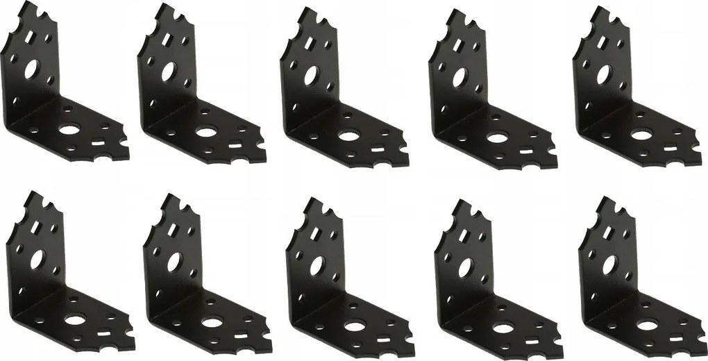 Dekorációs Szögletes Fekete Ács Összekötő 65x65mm