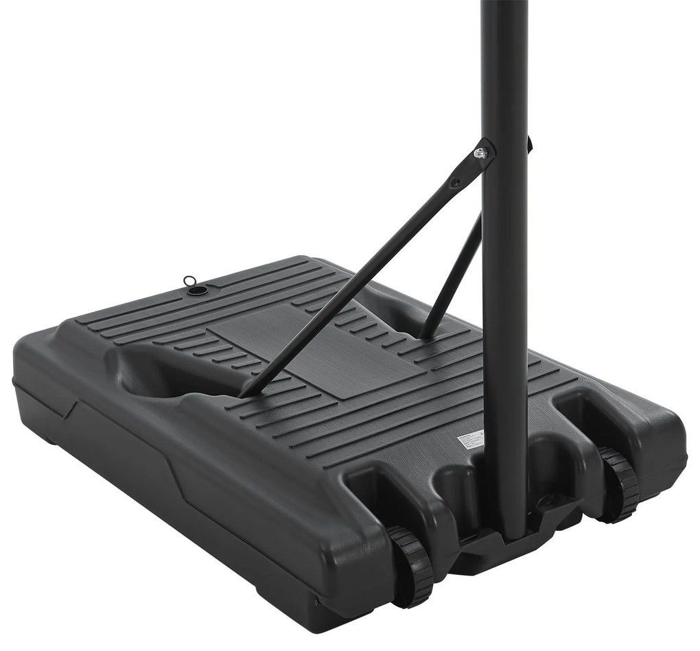 Juskys Kosárlabdapalánk kerekekkel - 255-305 cm