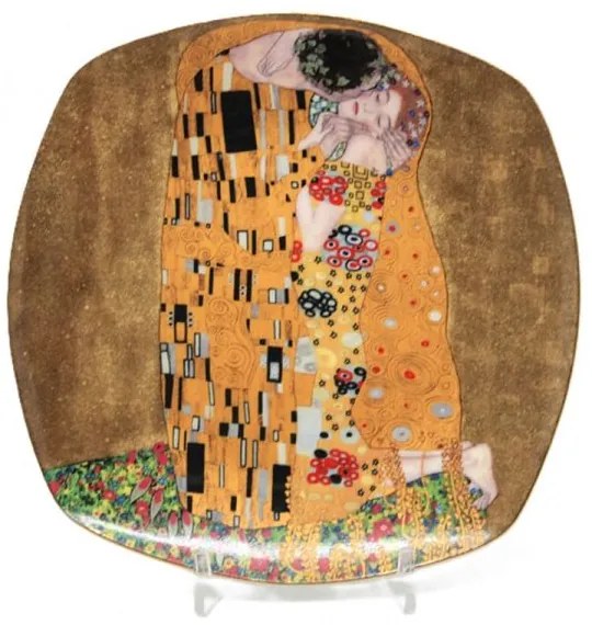 Klimt porcelán desszertes tányér A Csók díszdobozban