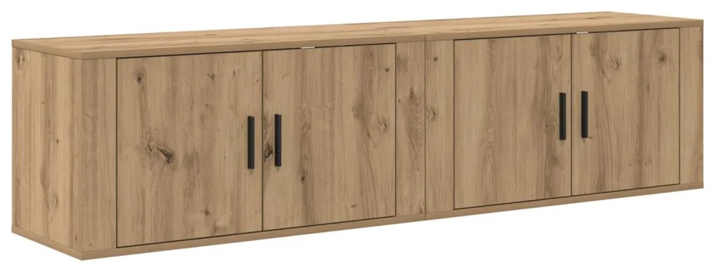 vidaXL Fali TV szekrény szett 2 pcs Artisan tölgy 80 x 34,5 x 40 cm