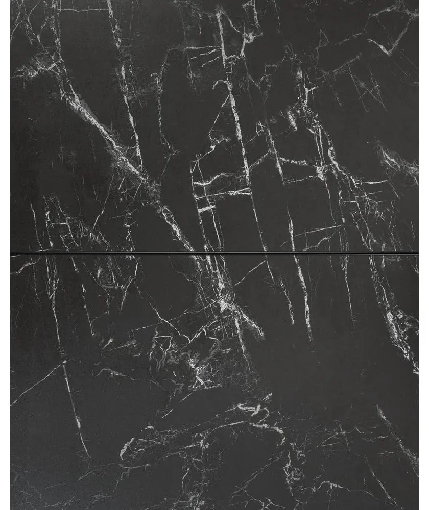 Fekete kerek bővíthető étkezőasztal kerámia asztallappal ø 160 cm Vashti – Kave Home