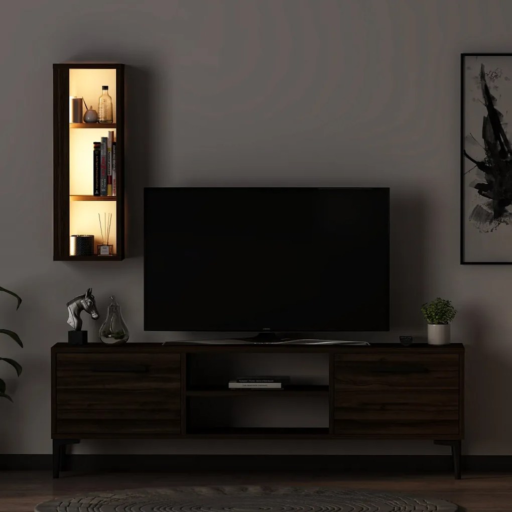 Bien TV-állvány, dió, 150 cm