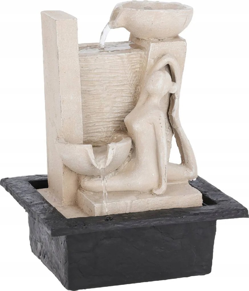 Jógi szökőkút meditációs pózban 21,5x18x28,5 cm Relaxációs Led