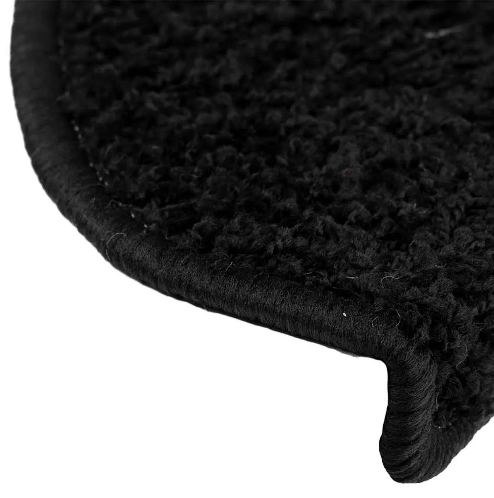 30 db fekete lépcsőszőnyeg 65x21x4 cm