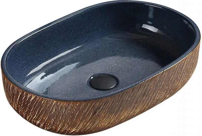 Mexen Aleta 59 x 40 cm-es asztali mosdó, kék - 22035966