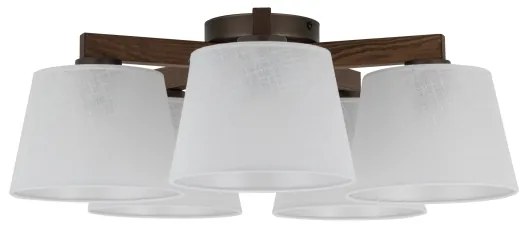 Brilagi - Felületre szerelt LATTE csillár 5xE27/15W/230V fenyő/fehér