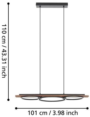 Eglo 99624 - LED Dimmelhető csillár zsinóron BOYAL LED/40,5W/230V