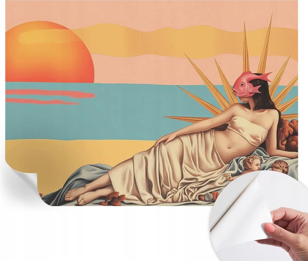 Dekoratív Öntapadós Tapéta Divatos Minták Nyugati szürrealizmus 208x146 cm