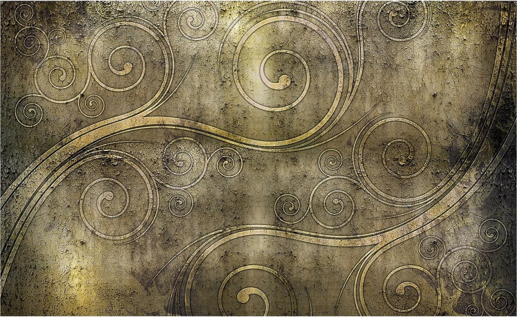 Fotótapéta Arany spirálok és bronz antik vintage grunge 208x146 +ragasztó