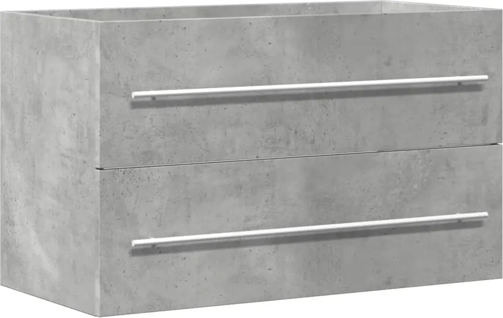 vidaXL betonszürke szerelt fa mosdószekrény 80 x 38,5 x 48 cm
