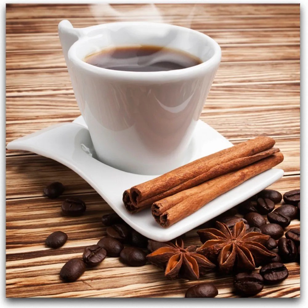 Glasspik Coffee II fali kép, 30 x 30 cm - Styler