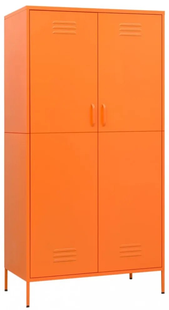 narancssárga acél Ruhásszekrény 90 x 50 x 180 cm
