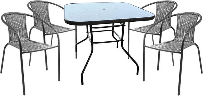 Berdan 4 személyes balkon szett Herkules székekkel N