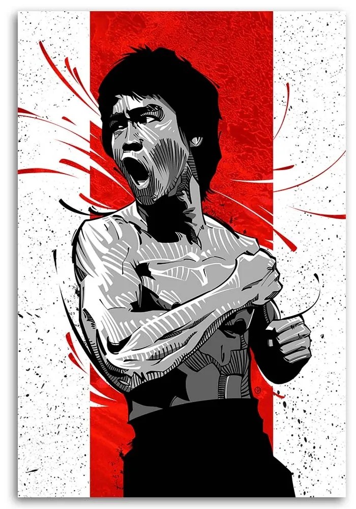 Gario Vászonkép Bruce Lee sárkányos története - Nikita Abakumov Méret: 70 x 100 cm