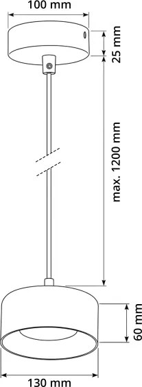 Brilagi - Kábelre függesztett csillár AURA LUX 1xGX53/30W/230V fekete/arany